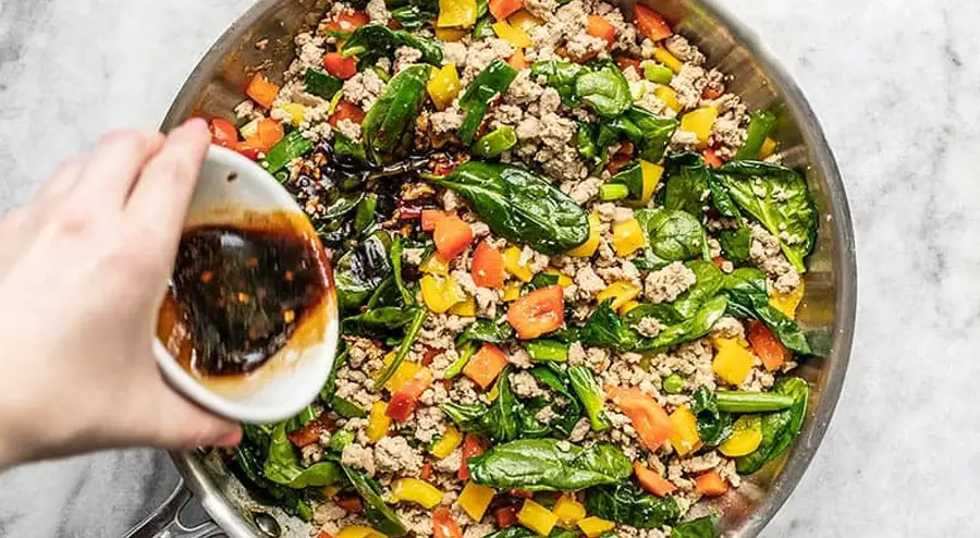 pavo con verduras